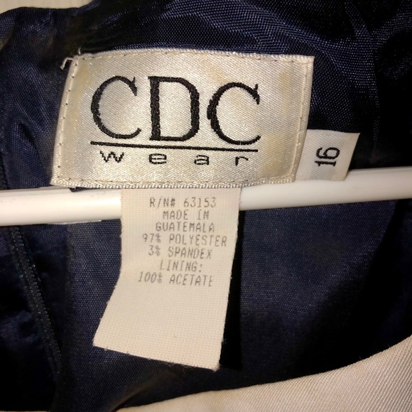 Navy with like & white dress - Picture 3 of 3